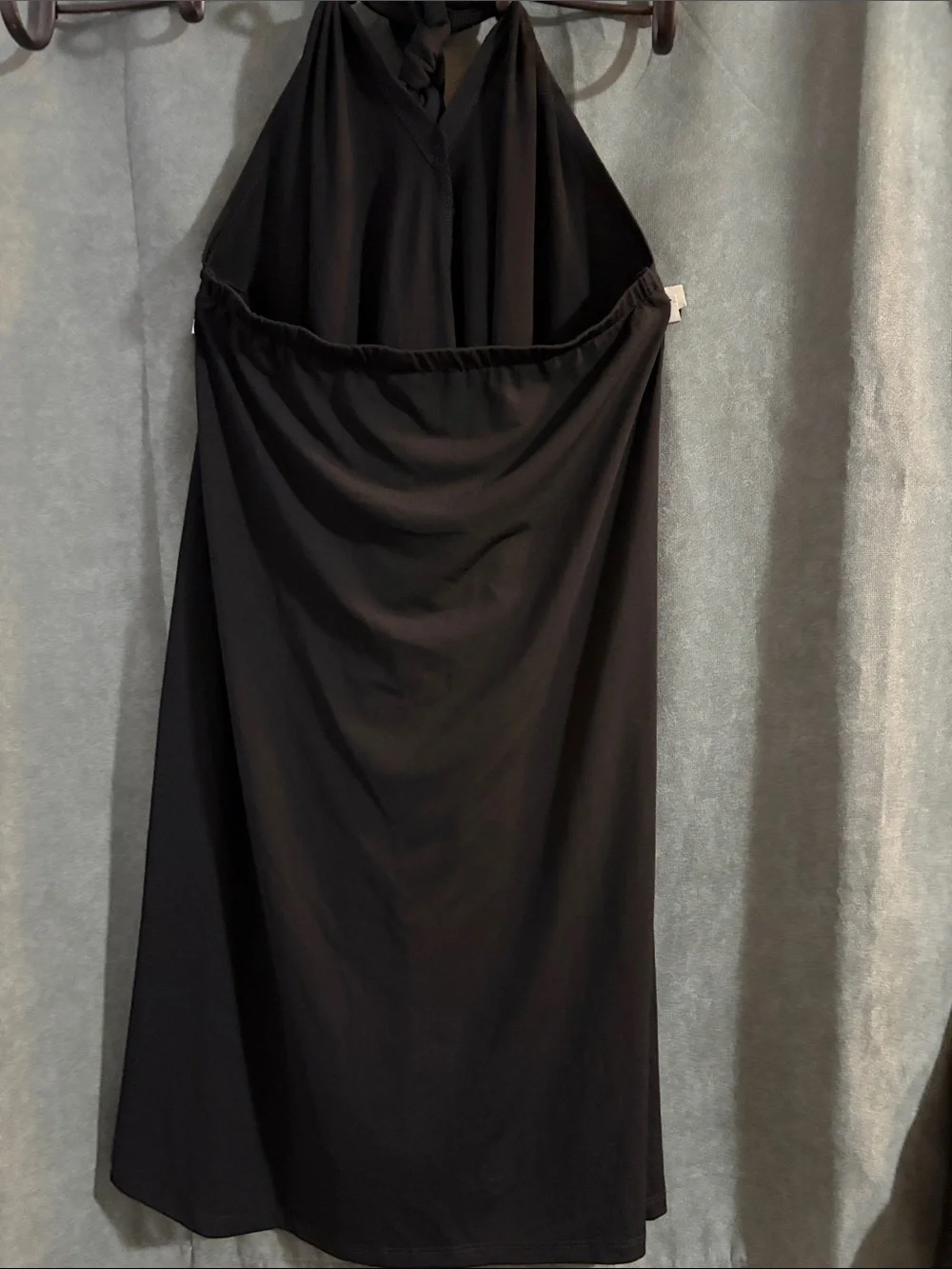 VENUS Black One-Shoulder Knot Dress